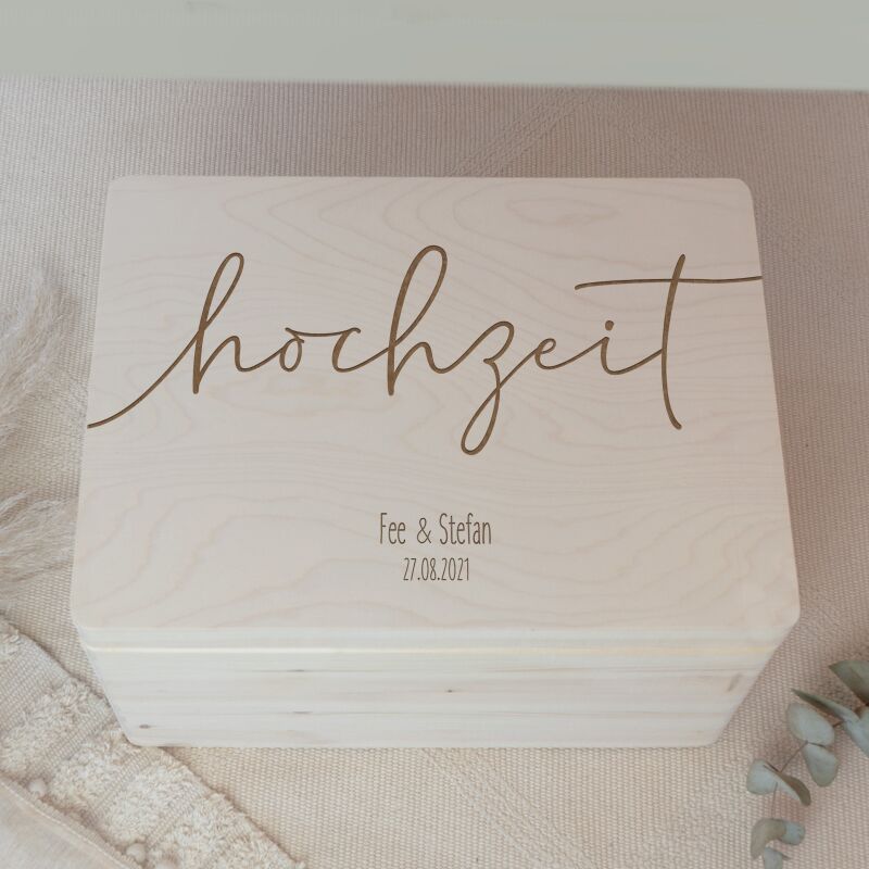 Personalisierte Erinnerungsbox zur Hochzeit "Hochzeit"