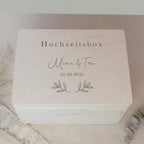 Erinnerungsbox zur Hochzeit „Hochzeitsbox“ personalisiert Gravur