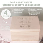 Erinnerungsbox zur Hochzeit „Hochzeitsbox“ personalisiert Gravur