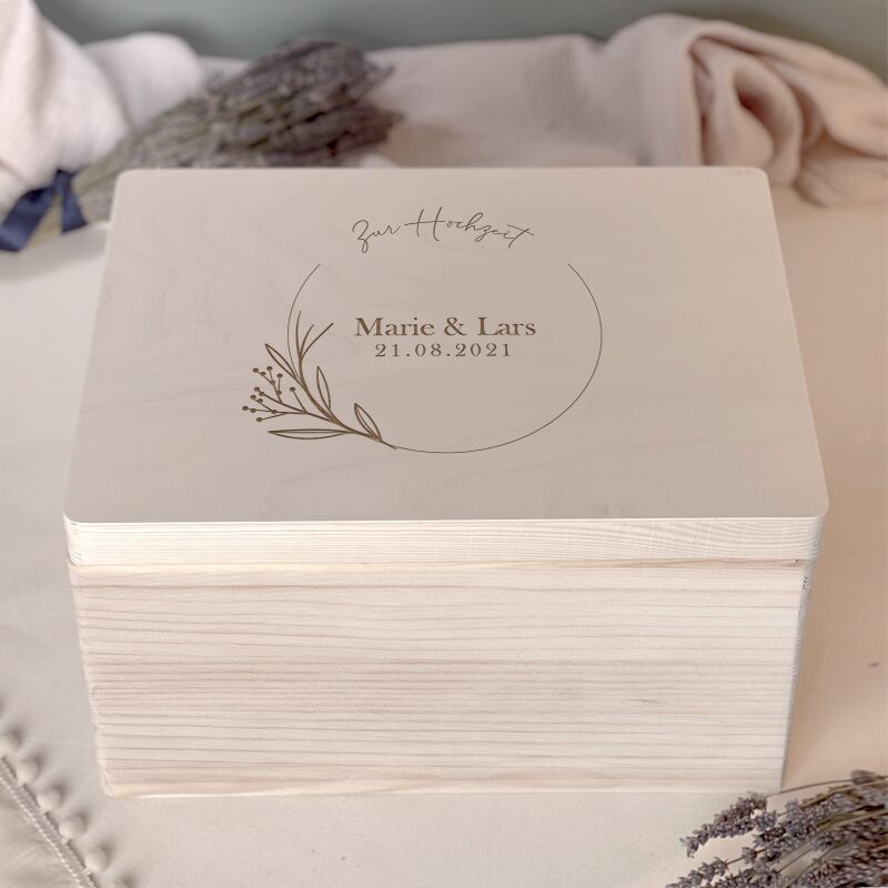 Personalisierte Erinnerungsbox zur Hochzeit "Pflanzenkreis"