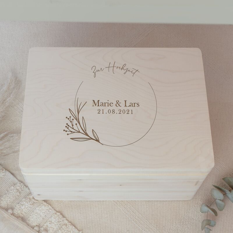 Personalisierte Erinnerungsbox zur Hochzeit "Pflanzenkreis"