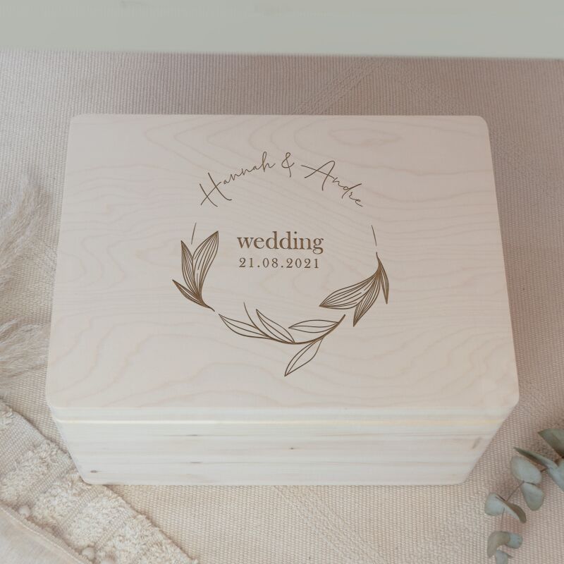 Personalisierte Erinnerungsbox zur Hochzeit "Wedding"