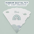 Personalisierte Schultüte "Regenbogen Mint"