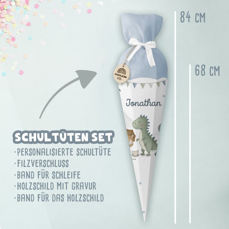 Personalisierte Schultüte "T-Rex"