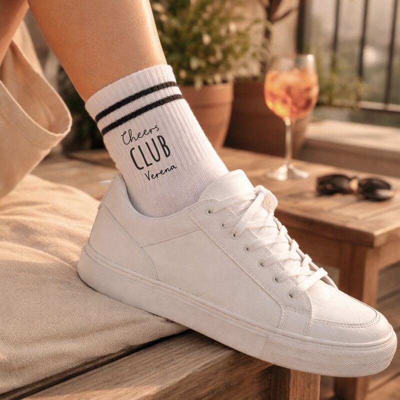 Personalisierte Socken für Erwachsene "Cheers Club"