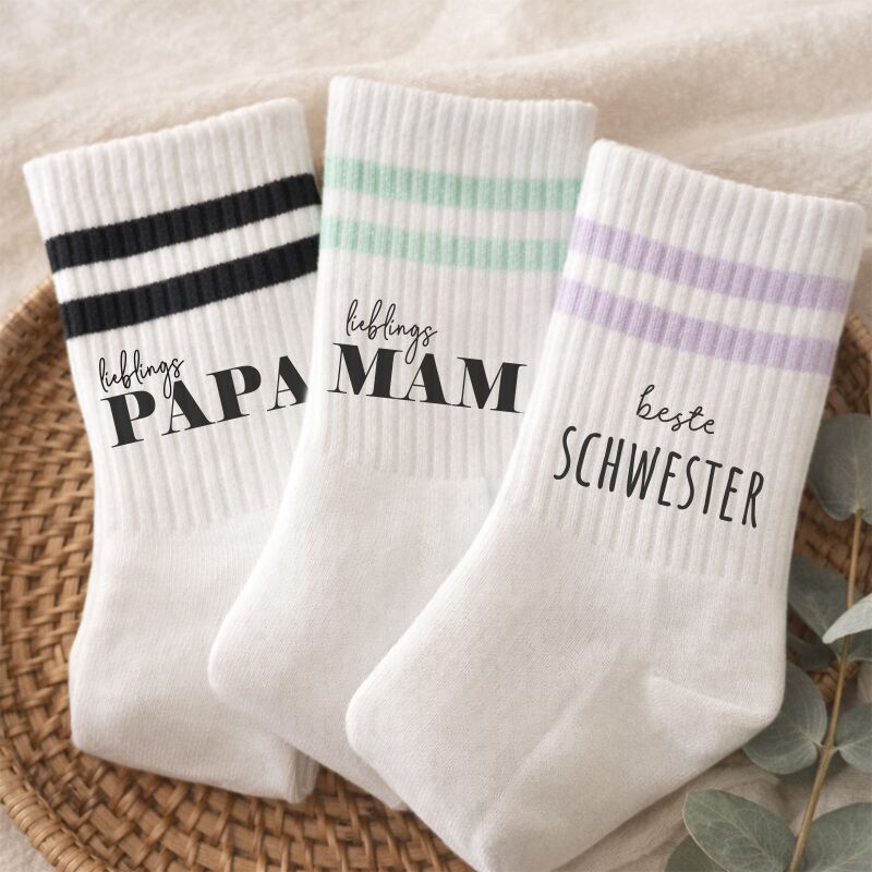 Personalisierte Socken für Erwachsene "Sip Sip Hooray"