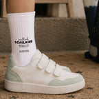Socken für Kinder zur Einschulung „Schulkind Druckschrift“ personalisiert Sublimation