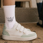 Socken für Kinder zur Einschulung „Schulkind Schreibschrift“ personalisiert Sublimation