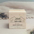 Personalisierte Spardose aus Holz mit Namen – verschiedene Motive Geschenk