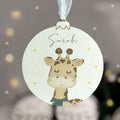Personalisierte Weihnachtskugel Aquarell "Giraffe"