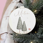 Personalisierte Weihnachtskugel Aquarell "Tannenbaum"
