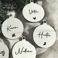 Personalisierte Weihnachtskugeln 4er Set "Clean"