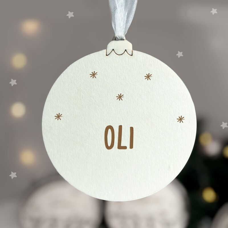 Personalisierte Weihnachtskugeln 4er Set "Symbole"