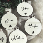 Personalisierte Weihnachtskugeln 5er Set "Clean"
