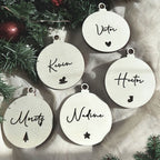 Personalisierte Weihnachtskugeln 6er Set "Clean"