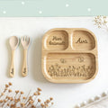 Personalisierter Babyteller "Blumenwiese"