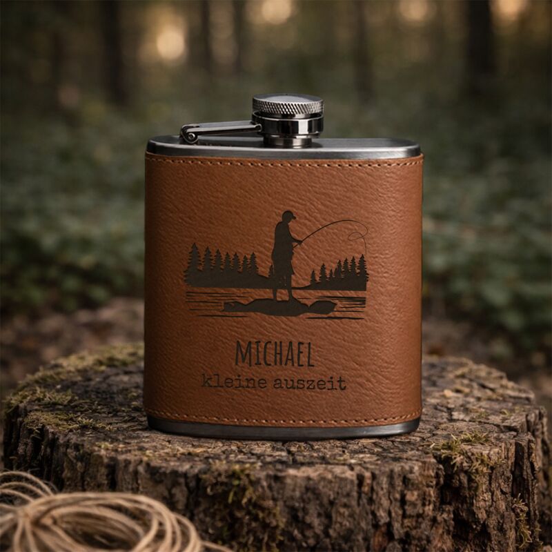 Flachmann „Angler“ personalisiert Gravur
