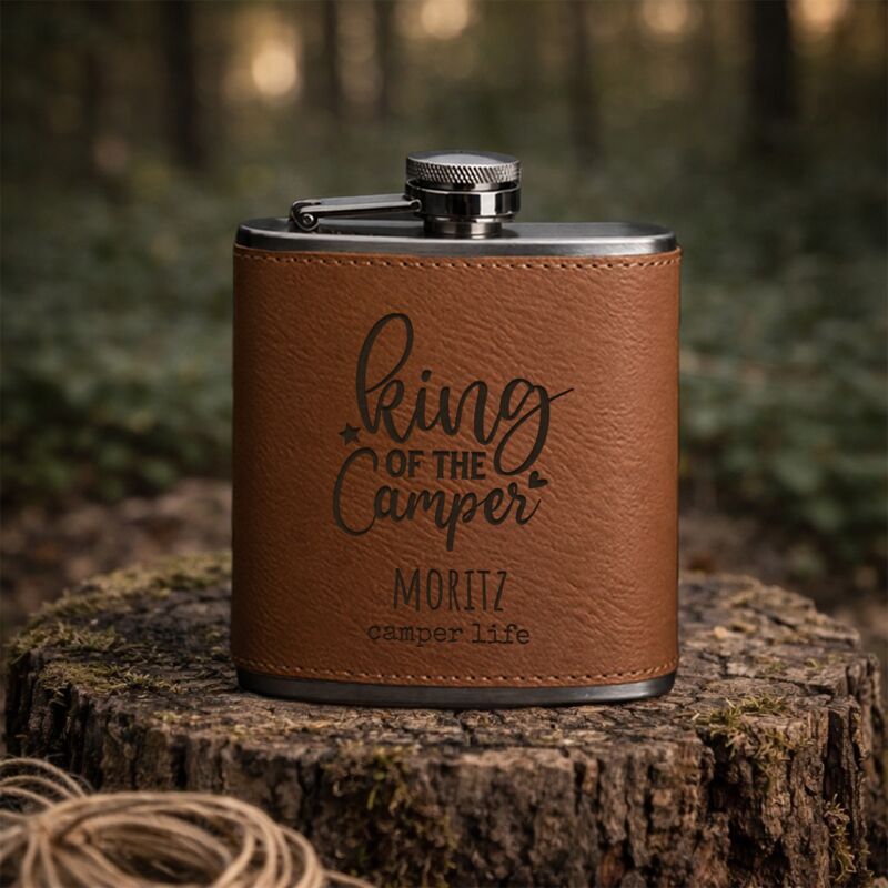 Personalisierter Flachmann "Camping"