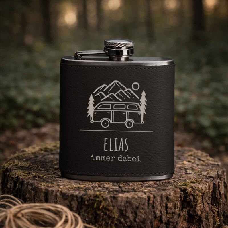 Personalisierter Flachmann "Camping"