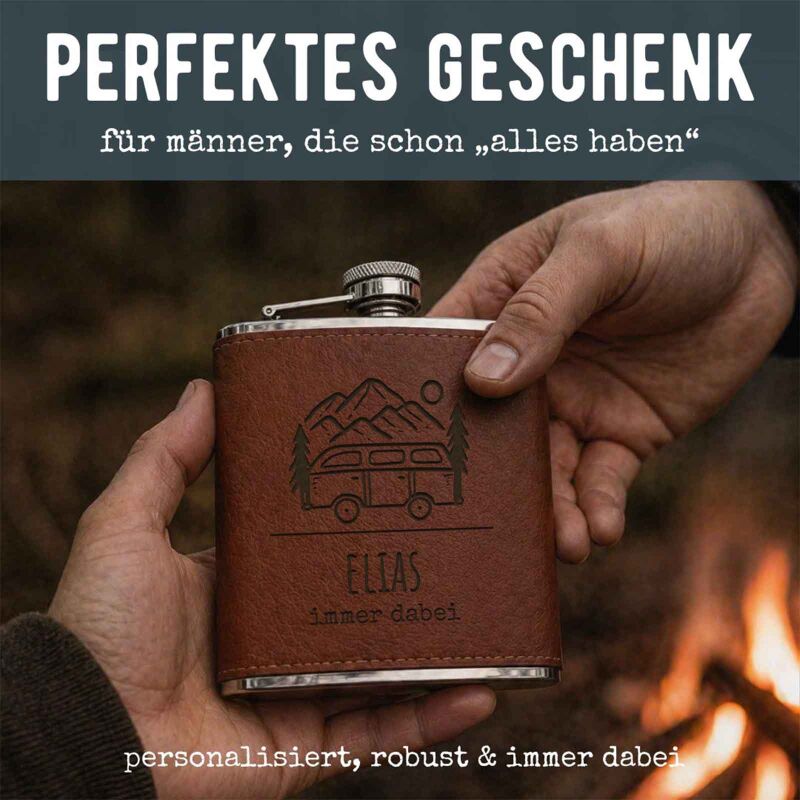 Personalisierter Flachmann "Camping"