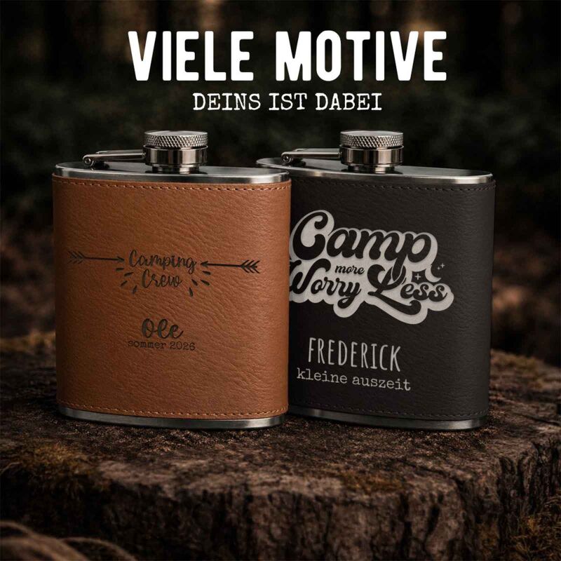 Personalisierter Flachmann "Camping"