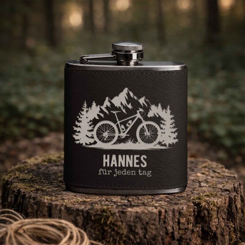 Personalisierter Flachmann "Mountainbike"