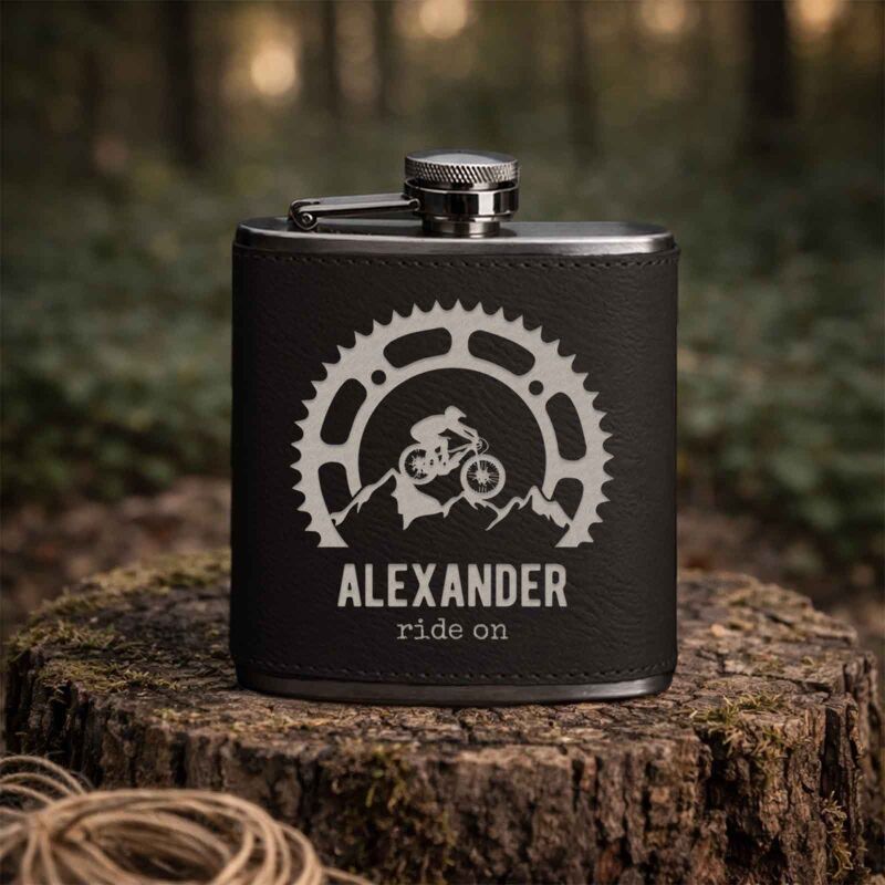 Personalisierter Flachmann "Mountainbike"