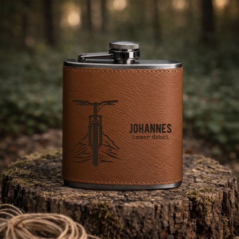 Personalisierter Flachmann "Mountainbike"