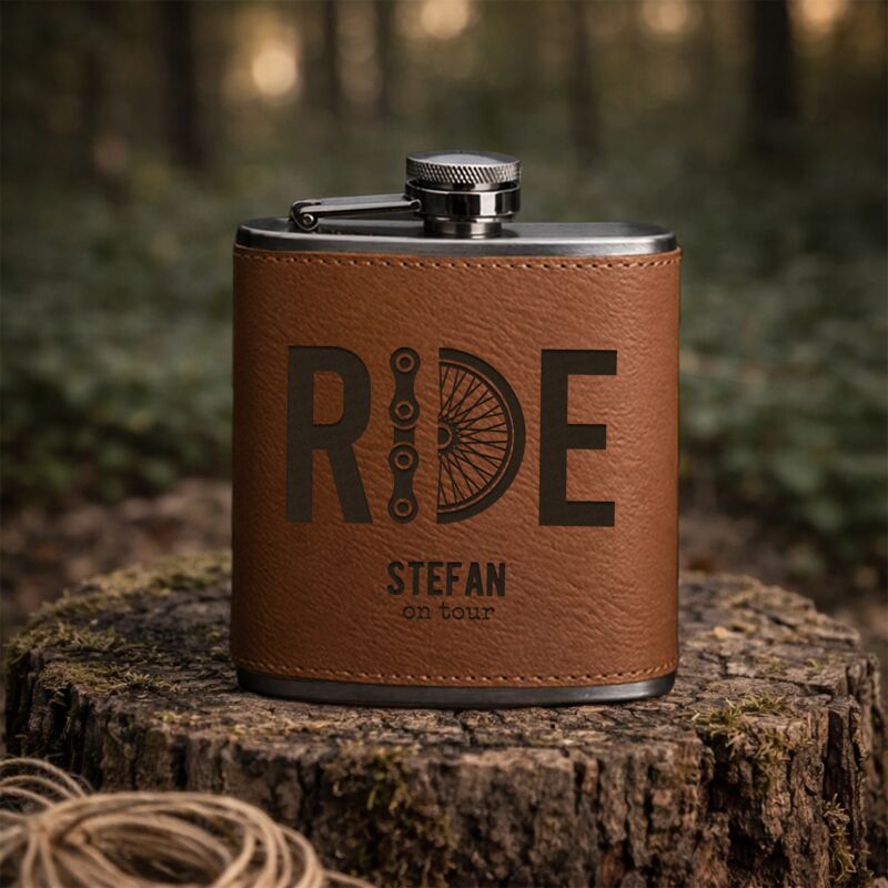 Personalisierter Flachmann "Mountainbike"