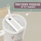 Personalisierter XXL-Thermobecher 1,2l mit Henkel "Sprüche schwarz"