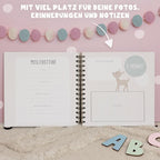 Personalisiertes Babybuch bunt bedruckt "Wal"