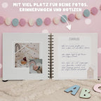 Personalisiertes Babybuch bunt bedruckt "Wal"