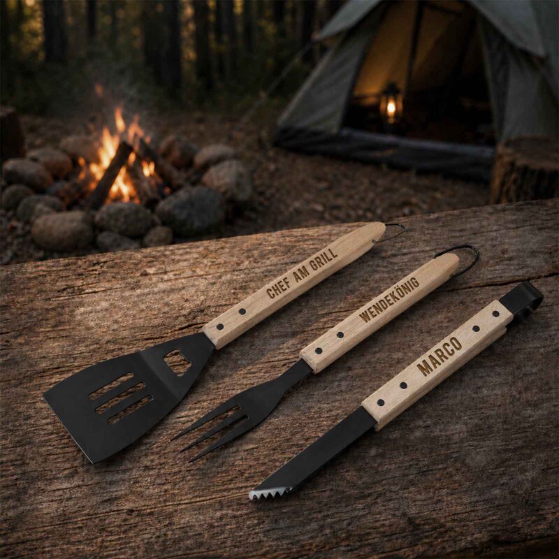 Grillbesteck personalisiert Gravur