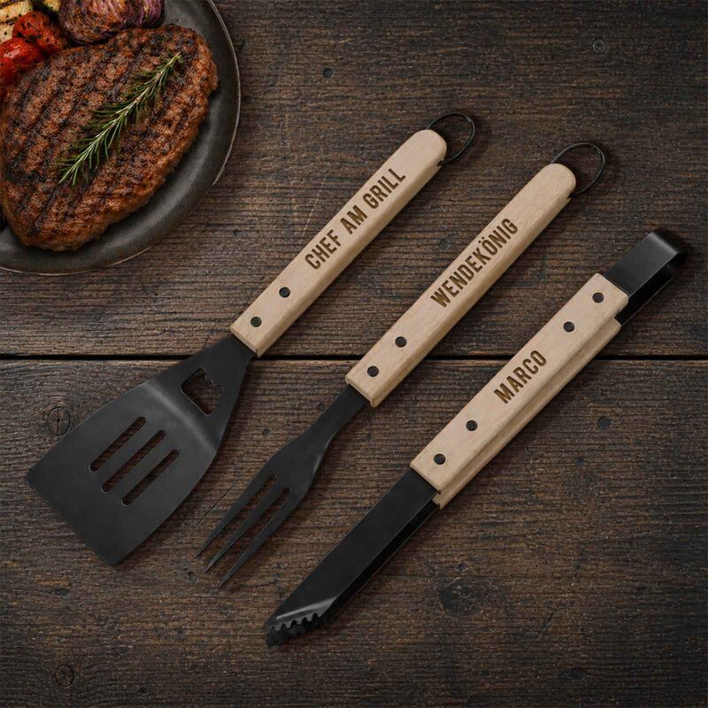 Grillbesteck personalisiert Gravur
