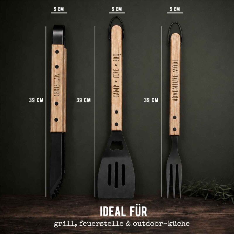 Grillbesteck personalisiert Gravur