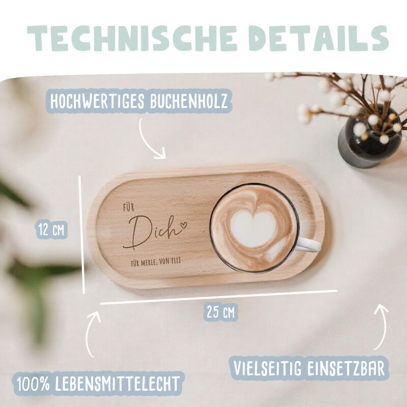 Personalisiertes Holztablett "Bester Papa"