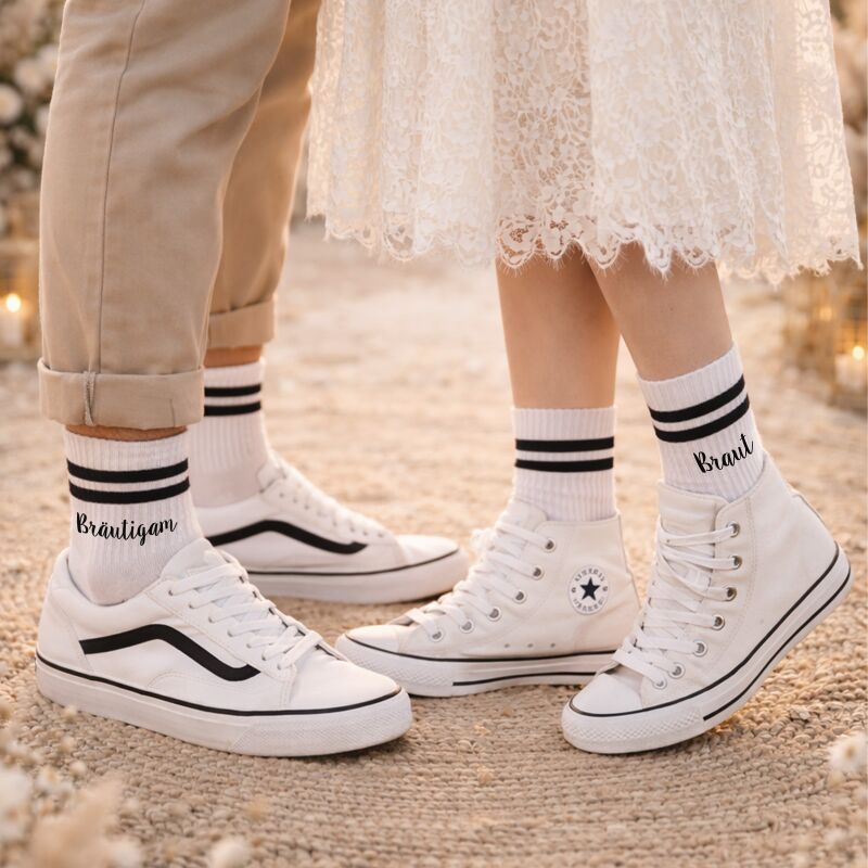 Personalisiertes Socken-Set zur Hochzeit "Braut & Bräutigam"