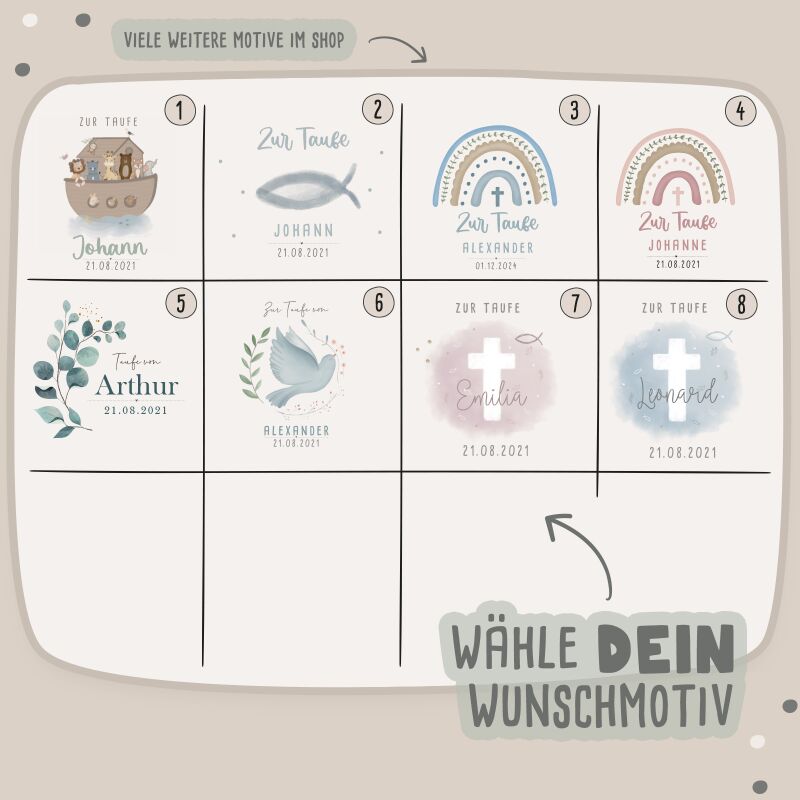 Personalisiertes Vorratsglas Aquarell Geschenk zur Taufe