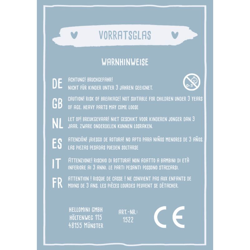 Personalisiertes Vorratsglas Aquarell Geschenk zur Taufe
