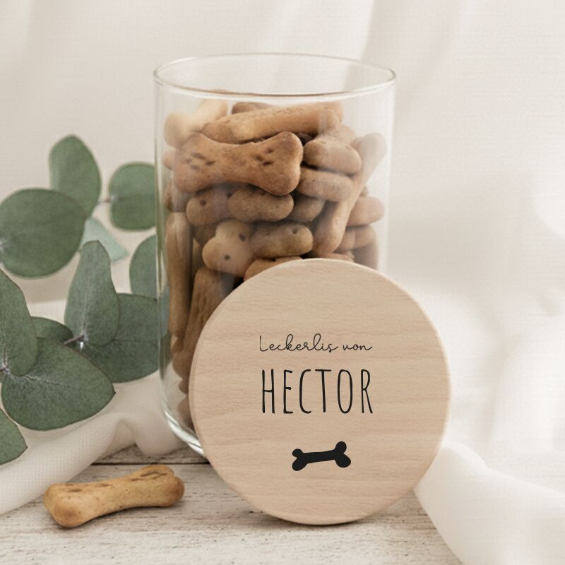 Personalisiertes Vorratsglas für Hunde "Hundeknochen"