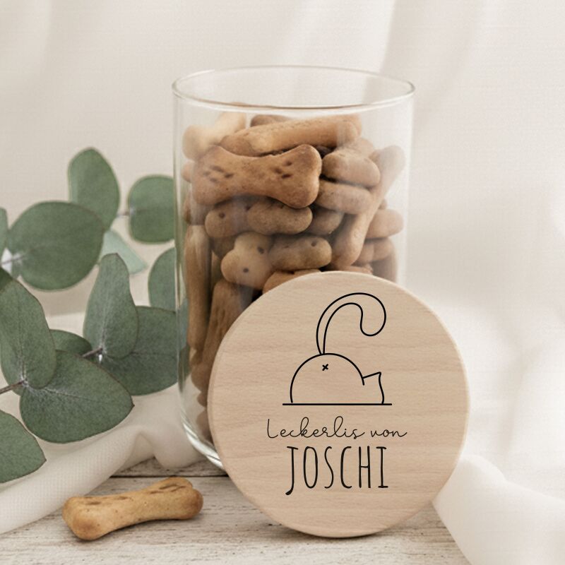 Personalisiertes Vorratsglas für Katzen "Katzenpo"