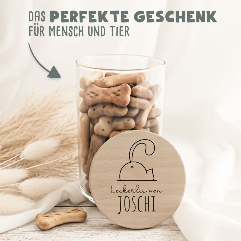 Personalisiertes Vorratsglas für Katzen "Katzenpo"