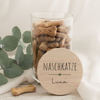 Personalisiertes Vorratsglas für Katzen "Naschkatze"