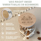Vorratsglas „we wish you a merry christmas“ personalisiert Gravur
