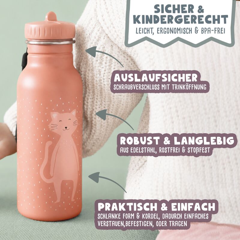 Trixie Trinkflasche personalisiert „Katze“
