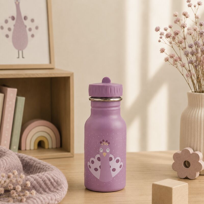 Trixie Trinkflasche personalisiert „Pfau“
