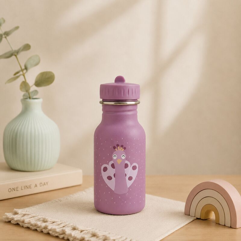 Trixie Trinkflasche personalisiert „Pfau“