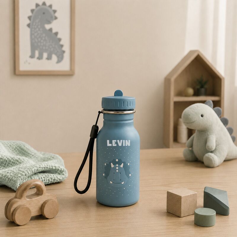 Trixie Trinkflasche personalisiert „Triceratops“