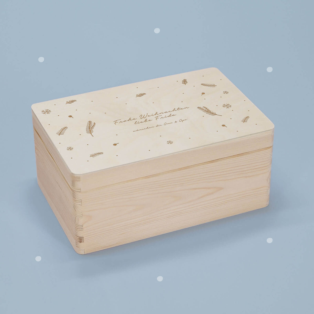 Erinnerungskiste „Winterwelt“ personalisiert Gravur