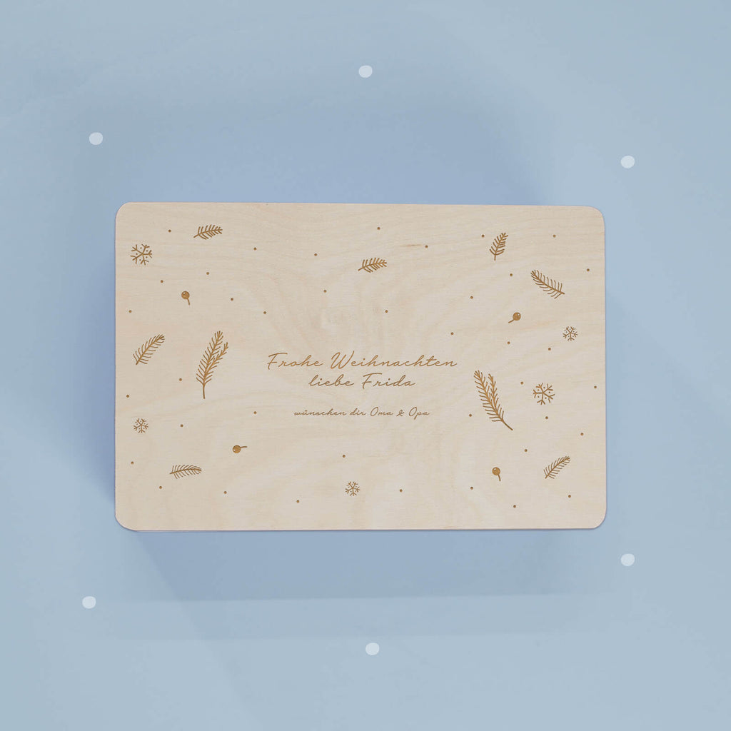 Erinnerungskiste „Winterwelt“ personalisiert Gravur